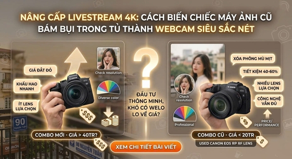 Nâng Cấp Livestream 4K: Cách Biến Chiếc Máy Ảnh Cũ Bám Bụi Trong Tủ Thành Webcam Siêu Sắc Nét