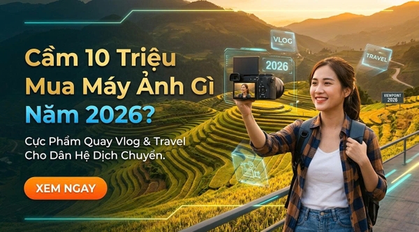 Cầm 10 Triệu Mua Máy Ảnh Gì Năm 2026? Cực Phẩm Quay Vlog & Travel Cho Dân Hệ Dịch Chuyển.