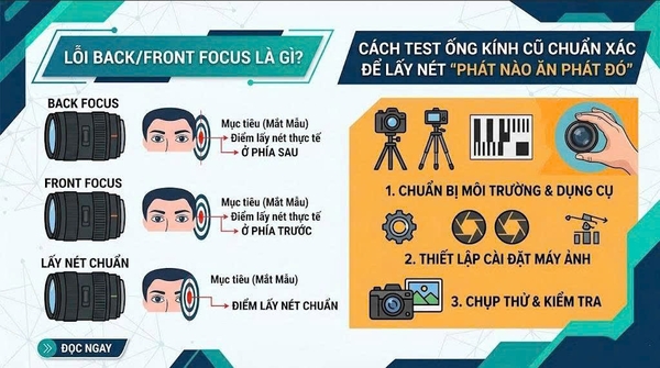 Lỗi Back/Front Focus Là Gì? Cách Test Ống Kính Cũ Chuẩn Xác Để Lấy Nét 