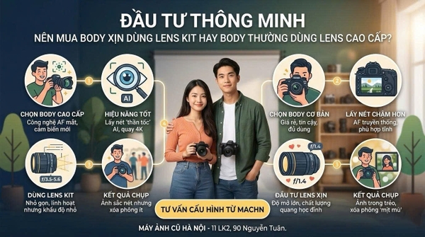 Body xịn dùng Lens kit hay Body thường dùng Lens cao cấp
