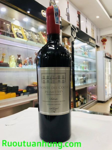 Rượu vang Monte Dei Cocci Primitivo Salento - dung tích 750ml