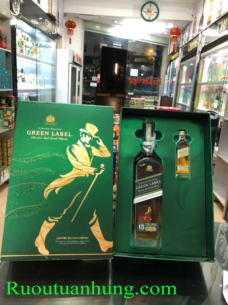 Johnnie Walker Green Label 15 phiên bản hộp quà - dung tích 750ml