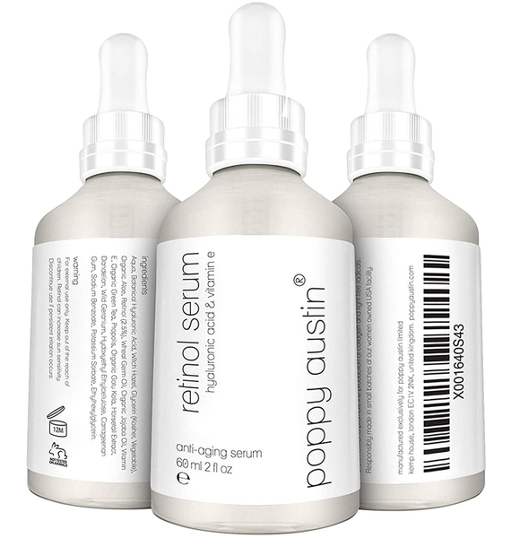 Serum chống lão hóa Poppy Austin 2.5% Retinol, Vitamin E, Hyaluronic Acid & Organic Jojoba Oil 60ml