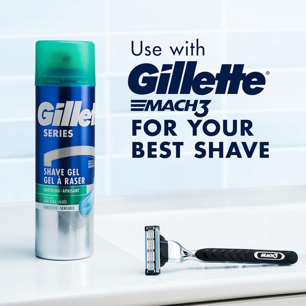 Gel cạo râu Gillette Series 3X Sensitive, dưỡng ẩm