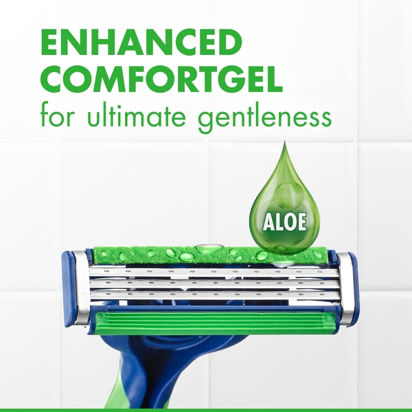 Dao cạo râu da nhạy cảm Gillette Sensor3 Sensitive Men's Disposable Razor 4 lưỡi