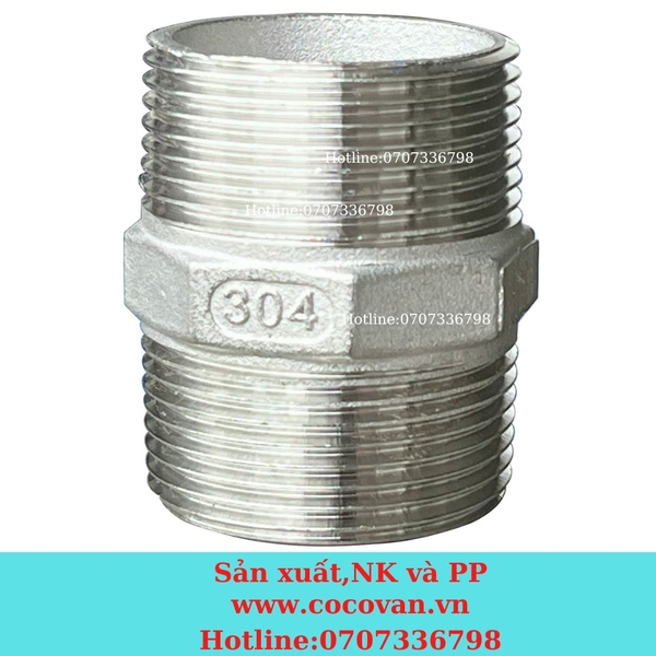 Hai đầu ren inox 304 (kép ren ngoài,nối ren ngoài..) | CÔNG TY TNHH VẬT ...