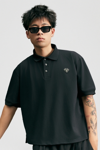 RICHNESS DIAMOND POLO (BLACK)