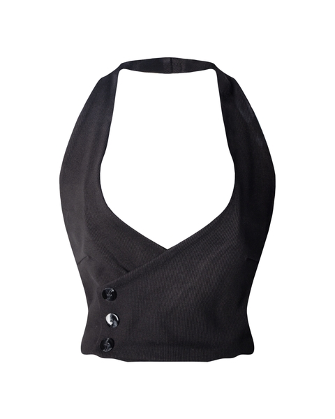 RICHNESS V-NECK BACKLESS SLEEVELESS