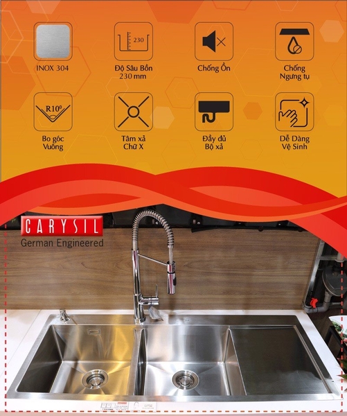 Chậu Rửa INOX VN-D200 Thương Hiệu CARYSIL