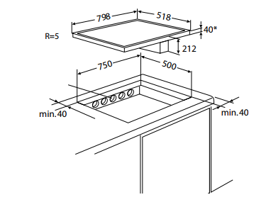 Bếp Từ kết Hợp Máy Hút KUPPERSBUSCH KMI 8560.0SR