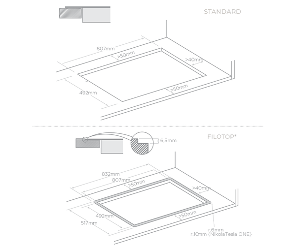 Bếp Từ Kết Hợp Hút Mùi Nikola TESLA SWITCH