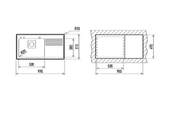 Chậu Rửa TEKA FRAME 1B 1D