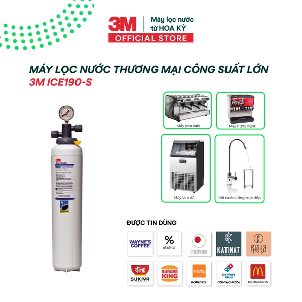 Máy Lọc Nước Thương Mại Công Suất Lớn 3M ICE190-S