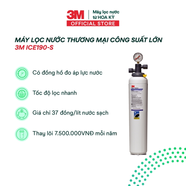 Máy Lọc Nước Thương Mại Công Suất Lớn 3M ICE190-S