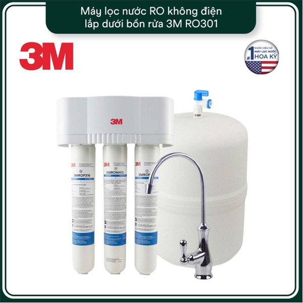 Máy Lọc Nước Lắp Dưới Bồn Rửa Không Dùng Điện 3M RO301