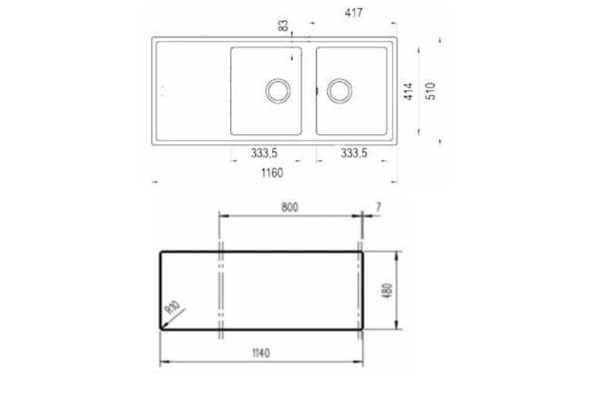 Chậu Rửa TEKA STONE 80 B-TG 2B 1D BLACK