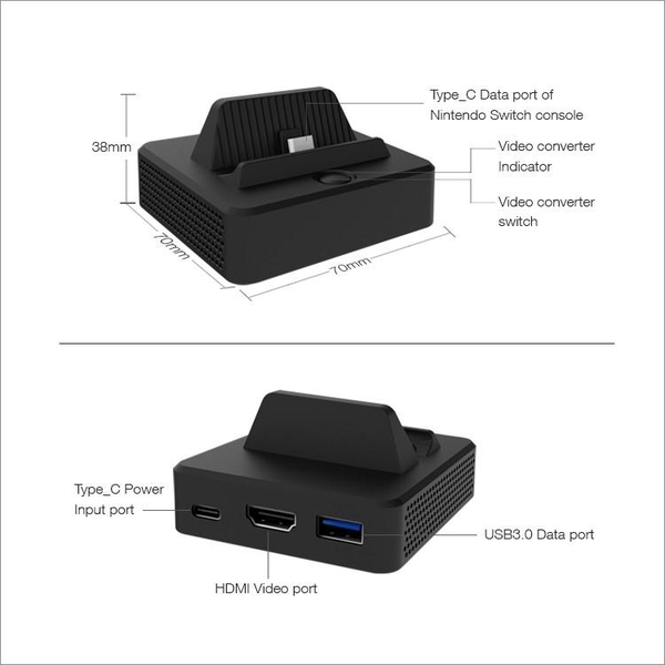 dock xuất hình nintendo switch mini chính hãng dobe tienxiu