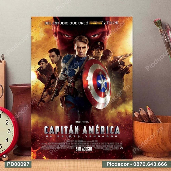 Tranh Đôi Trưởng Mỹ Captain American