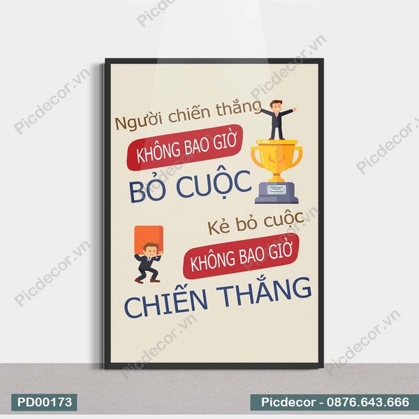 Tranh Động Lực Người Chiến Thắng Không Bao Giờ Bỏ Cuộc