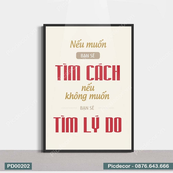 Tranh Động Lực Nếu Muốn Bạn Sẽ Tìm Cách