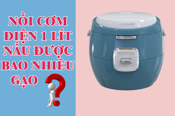 Nồi cơm điện 1L nấu được bao nhiêu gạo?
