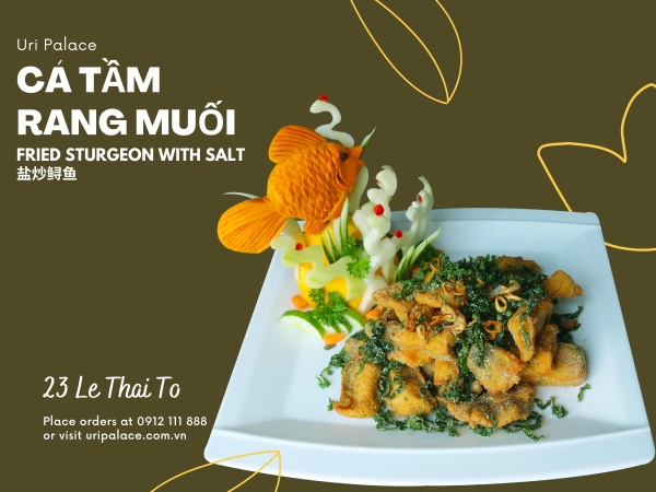 Cá tầm rang muối