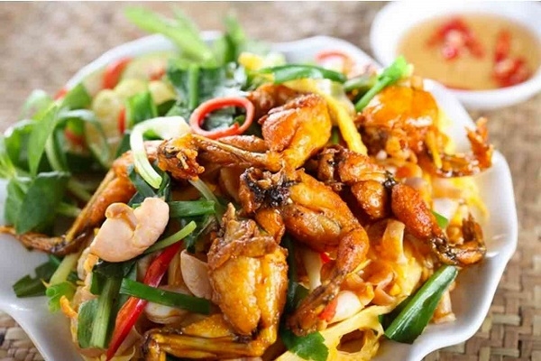 ếch chiên bơ tỏi