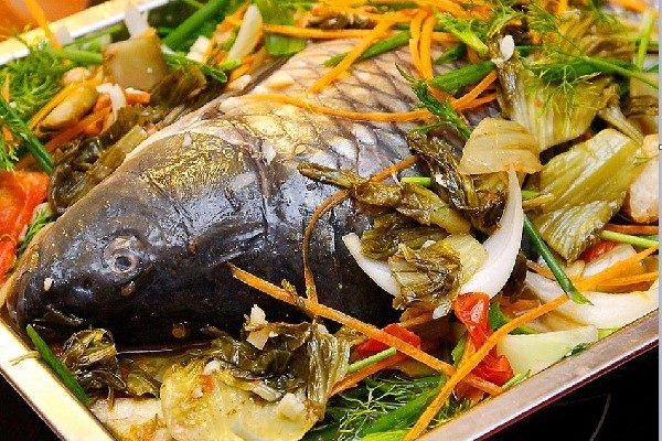 cá chép om dưa