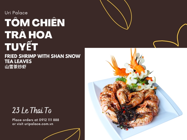 Tôm chiên tra hoa tuyết