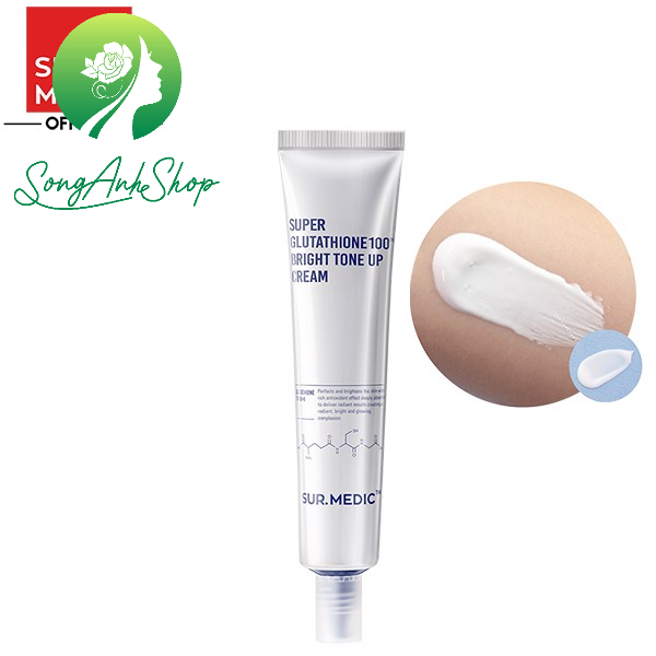 super glutathione 100 bright tone up cream Kem dưỡng trắng da Sur Medic 40ml Benefits Hydrating Skin Barrier Vida beauty supplements mg:100mg Discover the secret to