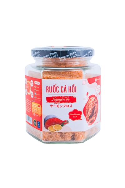 Ruốc, Chà Bông Cá Hồi Tươi - Vị Nguyên Bản Hũ 100Gr