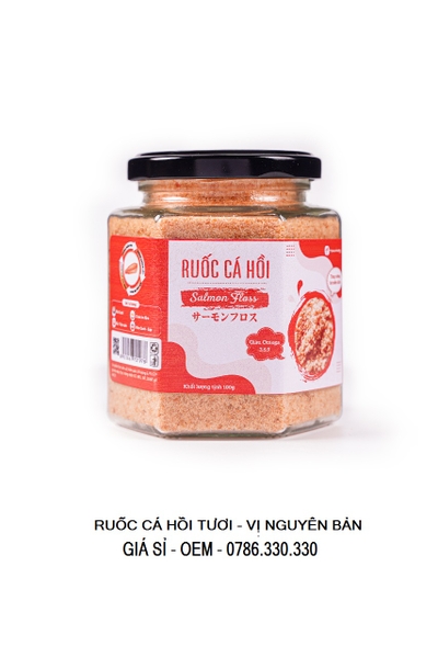 Ruốc, Chà Bông Cá Hồi Tươi - Vị Nguyên Bản Hũ 100Gr