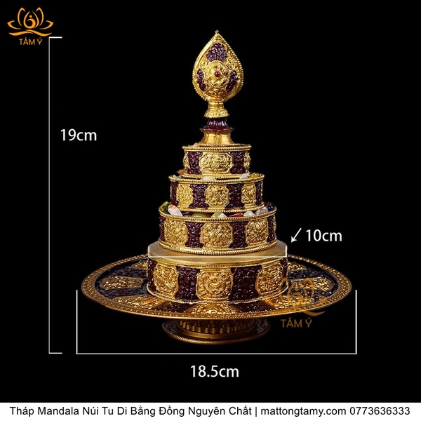 Tháp Madala - Núi Tu Di, Bằng Đồng Nguyên Chất, quà tặng ý nghĩa quà tặng sang trọng