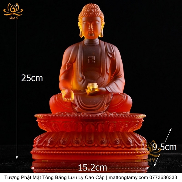 Bộ 5 Tượng Ngũ Trí Như Lai Bằng Lưu Ly Cao Cấp mạnh khỏe phúc lộc trường thọ hạnh phúc