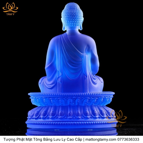 Bộ 5 Tượng Ngũ Trí Như Lai Bằng Lưu Ly Cao Cấp cầu tài lộc chiêu tài hóa giải vận đen bình an