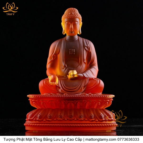 Bộ 5 Tượng Ngũ Trí Như Lai Bằng Lưu Ly Cao Cấp quà tặng ý nghĩa quà tặng sang trọng