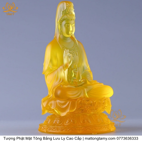 Tượng Phật Quan Âm Bồ Tát Bằng Lưu Ly Cao Cấp quà tặng ý nghĩa quà tặng sang trọng