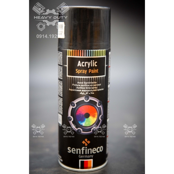 Senfineco 4039 Sơn Xịt Đen Bóng Paint Acrylic Black Gloss