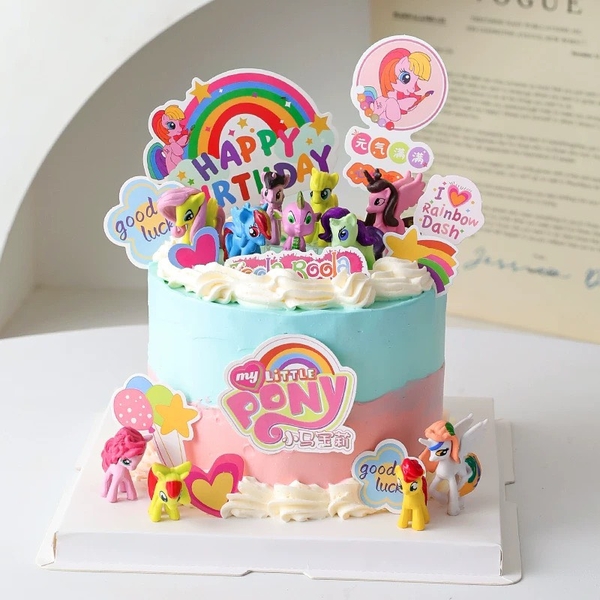 Combo 5 set giấy - Ngựa pony + cầu vồng + ngôi sao love vàng.