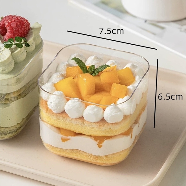 Set 50 cốc vuông (kt 7.5cm x 6.5 cm) (không nắp) (hàng TQ đẹp).