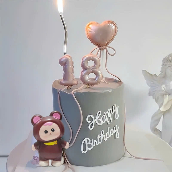Tượng nhựa cao su mềm- BABY THREE dáng đứng (tai gấu) (màu ngẫu nhiên).