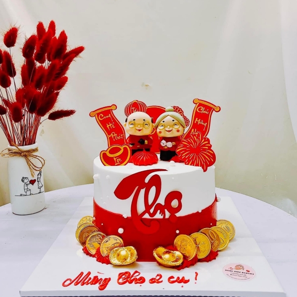 Set 10 mica chữ Thọ tiếng việt -ĐỎ.