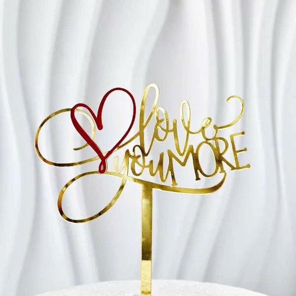 Set 10 mica LOVE YOU MORE (mẫu mới)-VÀNG.