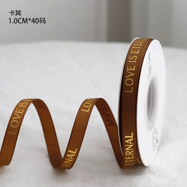 Ruybang LOVE IS ETERNAL nhỏ (1cm x 35m)-NÂU.