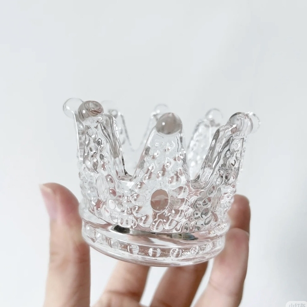 Vương miện trong suốt size nhỏ (5.8x5.5x7.5cm)-TRONG.