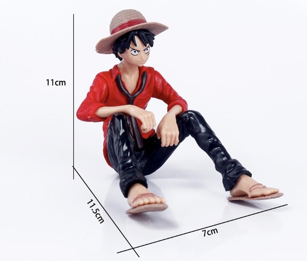 Tượng nhựa đặc  Luffy trong hoạt hình One Piece (mẫu lớn áo đỏ).
