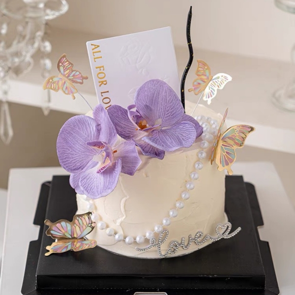 Set 5 bướm giấy ép nhũ đẹp - MIX NHIỀU MÀU.