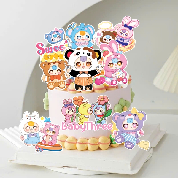 Combo 2 set giấy  - Baby three mẫu mới (uống trà sữa)9689.