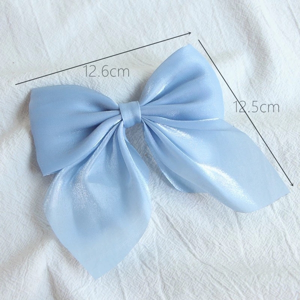 Nơ vải LỤA TRƠN-XANH DƯƠNG.
