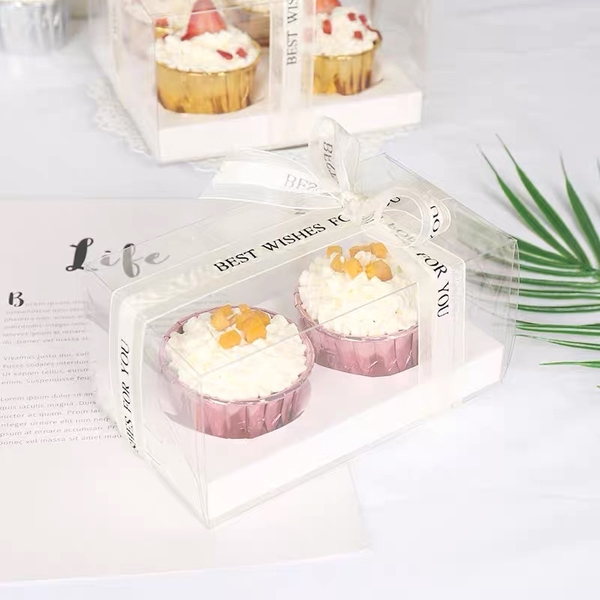 set 10 Hộp cupcake trong (2 lỗ) (18x10.2x10cm).